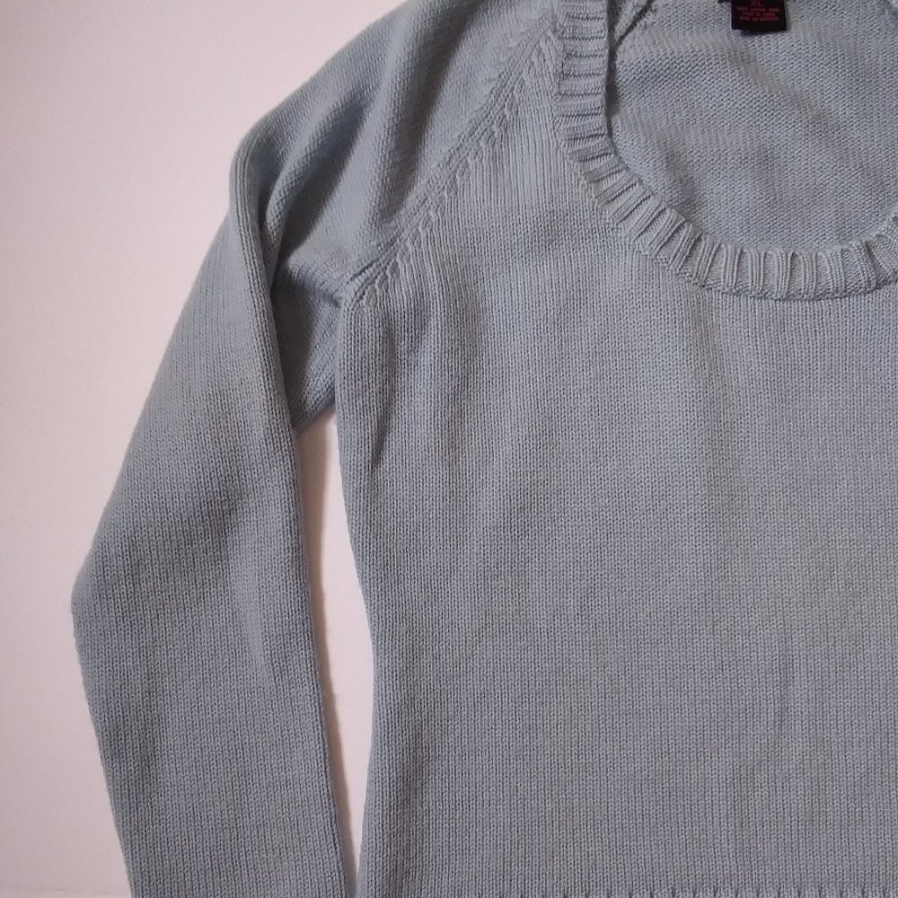 Willi Smith XL Light Blue Merino Wool Sweater - Picture 4 of 13